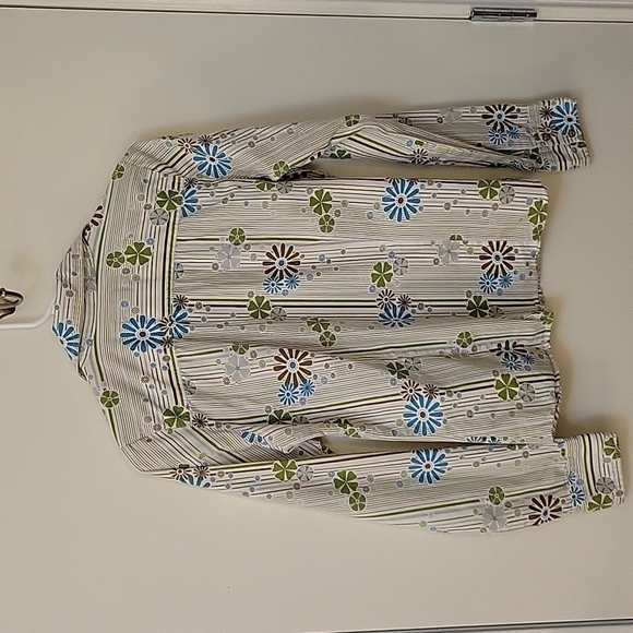 Fossil Floral MOD Coquette Snap Button Western Rodeo Show Shirt - Picture 4 of 5